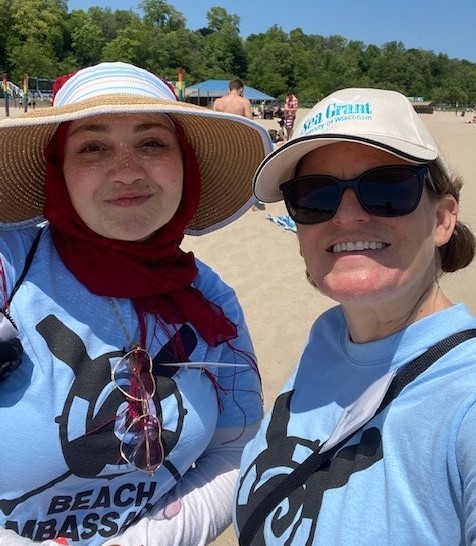 beach ambassadors Diedre and Jumana Tanner