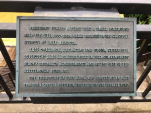 Metal plaque with four paragraphs