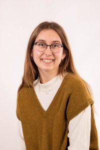 Smiling woman wearing glasses