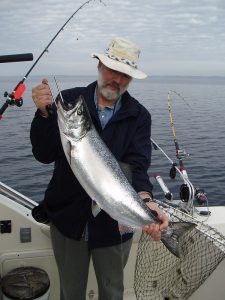 Lubner holding a large fish