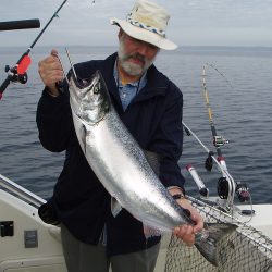 Lubner holding a large fish