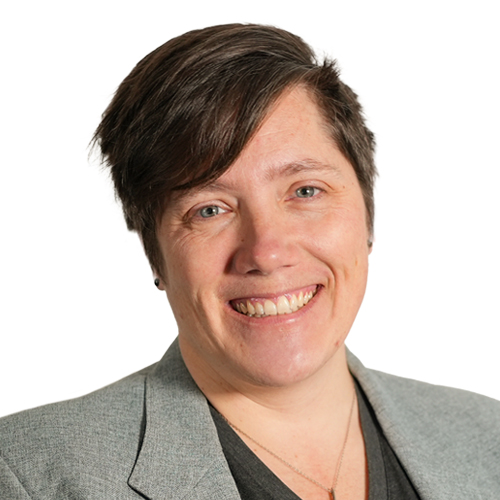 Closeup of a smiling person