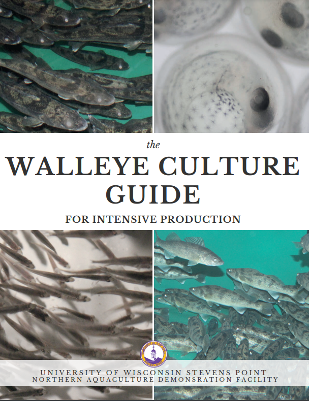 Cover of the Walley Culture Guide, which features four images of walleye at different life stages