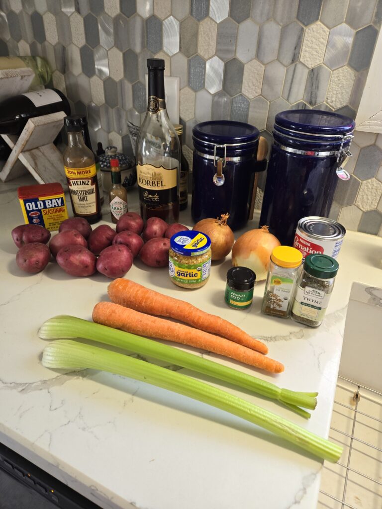 Some of the Lake Superior chowder ingredients, ready to cook. Image credit: Marie Zhuikov, Wisconsin Sea Grant