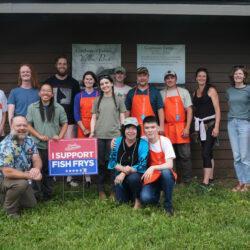Sea Grant staff and interns pose for a group photo at Northey Farms