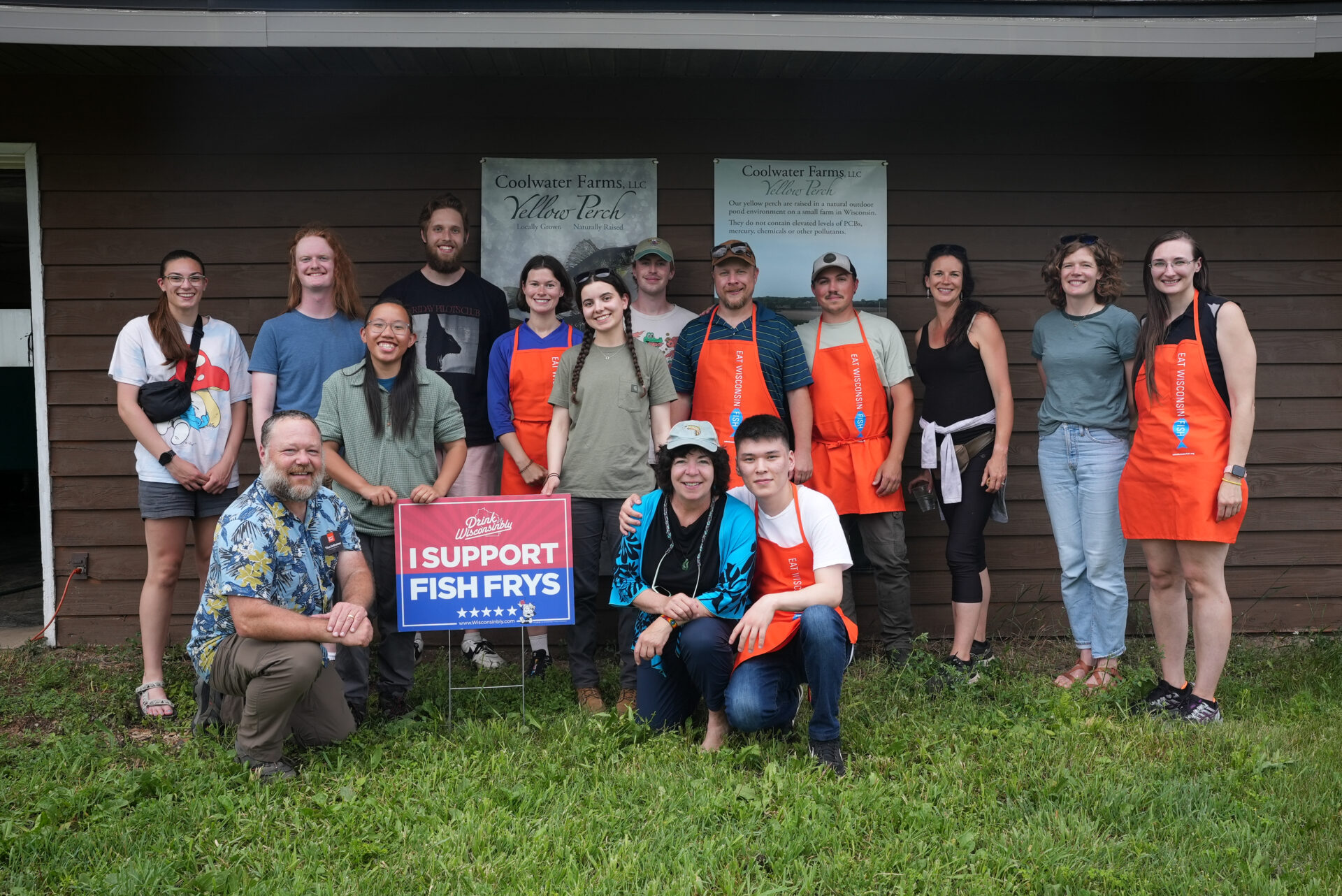 Sea Grant staff and interns pose for a group photo at Northey Farms