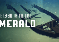 Video game-image of a shipwreck laying at the bottom of a lake