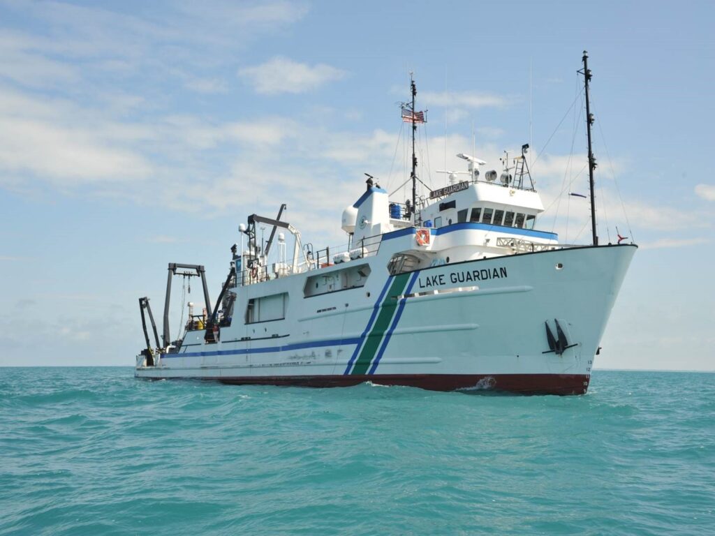Photo of a ship on Lake Michigan
